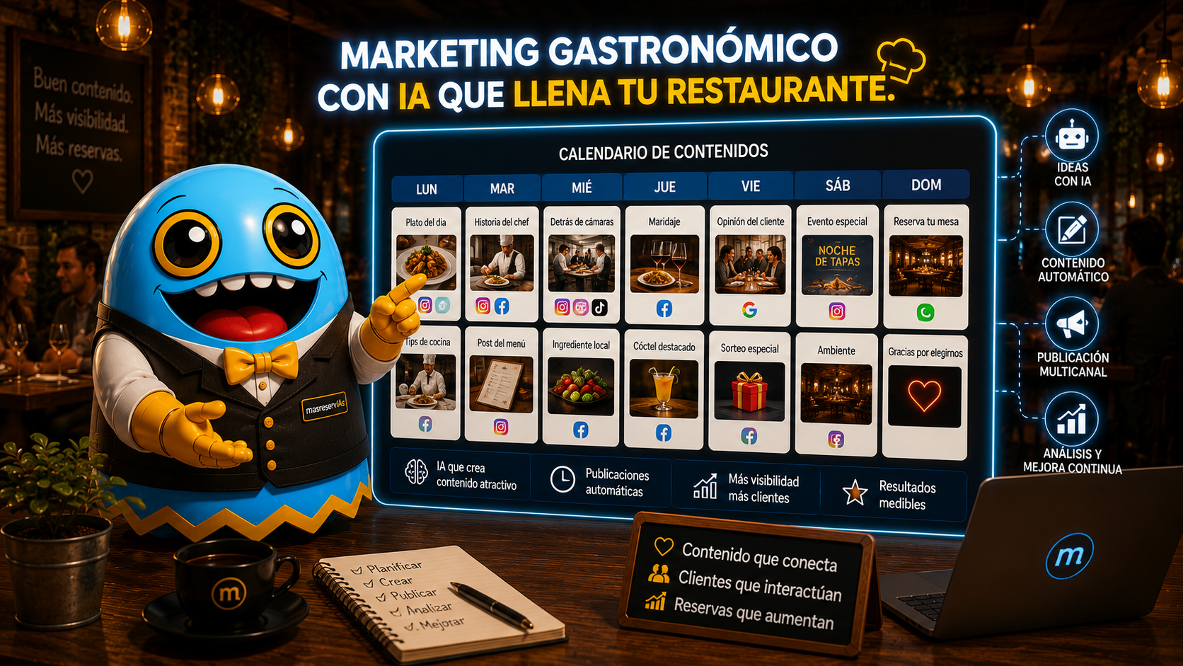 Calendario de marketing gastronómico con inteligencia artificial