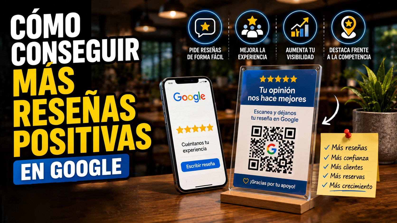 ¿Cómo conseguir más reseñas positivas en Google para tu restaurante?