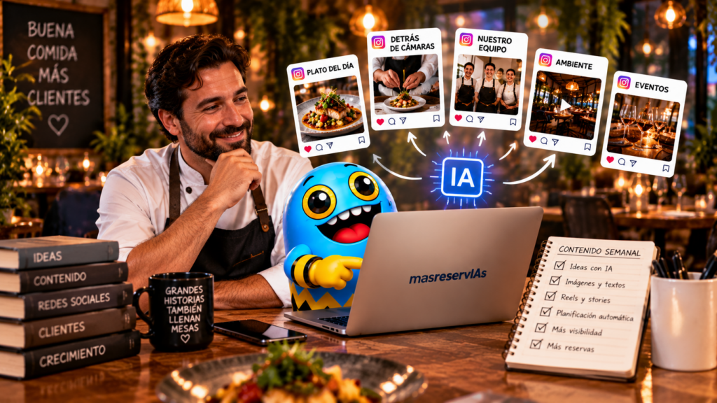 Cómo ayuda masreservIAs a crear contenido para Instagram de un restaurante