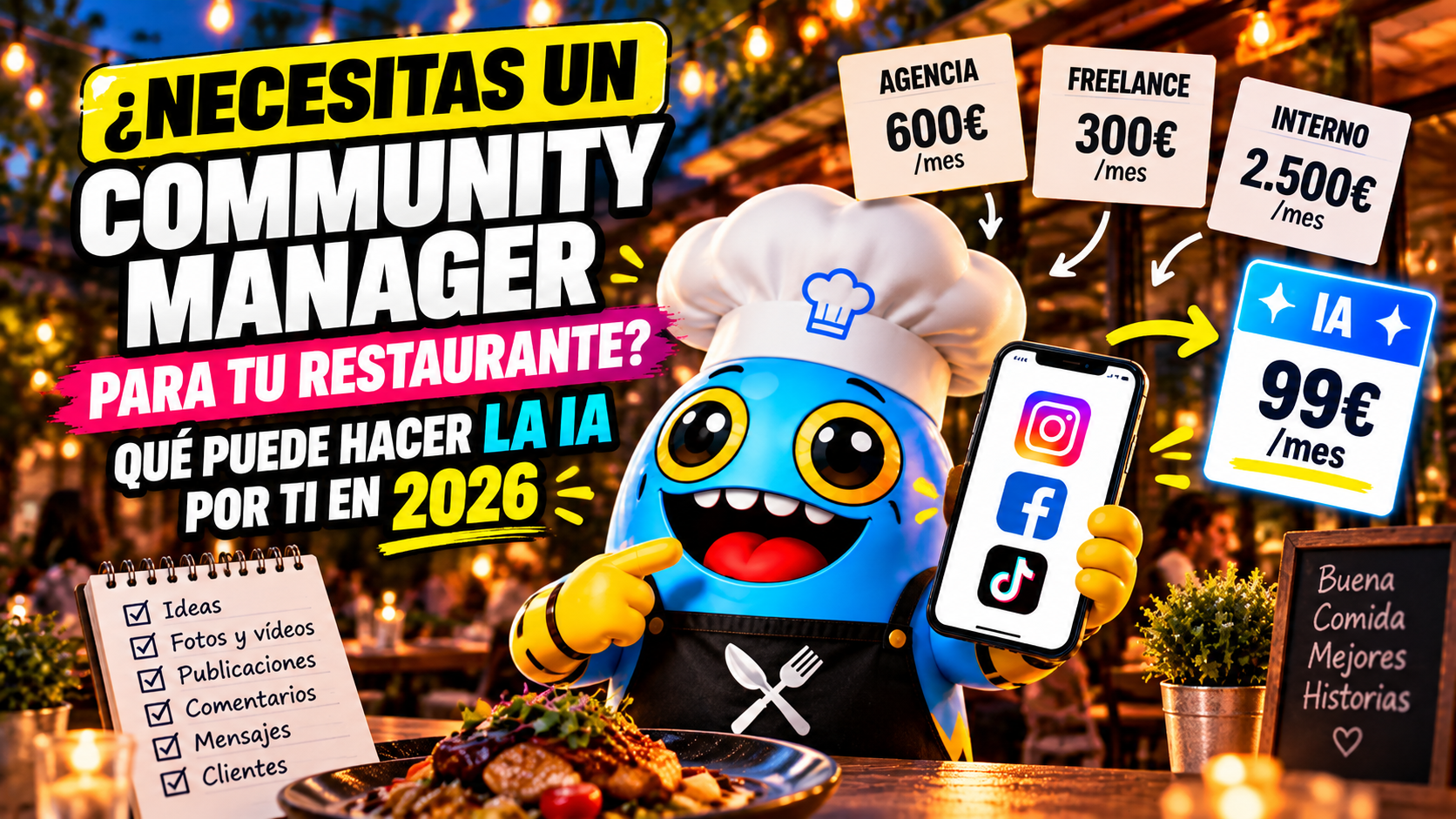 community manager para restaurantes